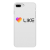 Заказать чехол для iPhone 8/8 Plus в Москве. Чехол для iPhone 8 Plus, объёмная печать Like  от DESIGNER   - готовые дизайны и нанесение принтов.