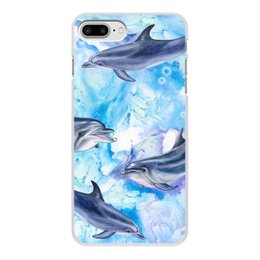 Заказать чехол для iPhone 8/8 Plus в Москве. Чехол для iPhone 8 Plus, объёмная печать Дельфины от THE_NISE  - готовые дизайны и нанесение принтов.