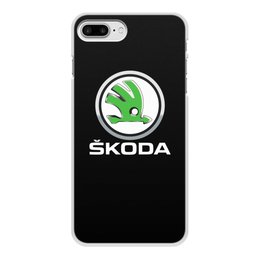 Заказать чехол для iPhone 8/8 Plus в Москве. Чехол для iPhone 8 Plus, объёмная печать SKODA от DESIGNER   - готовые дизайны и нанесение принтов.