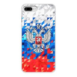 Заказать чехол для iPhone 8/8 Plus в Москве. Чехол для iPhone 8 Plus, объёмная печать Герб России от THE_NISE  - готовые дизайны и нанесение принтов.