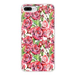 Заказать чехол для iPhone 8/8 Plus в Москве. Чехол для iPhone 8 Plus, объёмная печать сад роз от THE_NISE  - готовые дизайны и нанесение принтов.