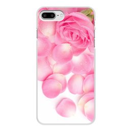 Заказать чехол для iPhone 8/8 Plus в Москве. Чехол для iPhone 8 Plus, объёмная печать Капли на лепестках розы от Apfelbaum - готовые дизайны и нанесение принтов.
