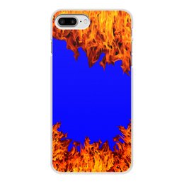 Заказать чехол для iPhone 8/8 Plus в Москве. Чехол для iPhone 8 Plus, объёмная печать Пламя огня от Romario  - готовые дизайны и нанесение принтов.