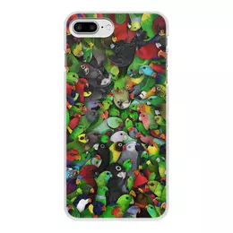 Заказать чехол для iPhone 8/8 Plus в Москве. Чехол для iPhone 8 Plus, объёмная печать Попугаи-2 от Дана Столыпина - готовые дизайны и нанесение принтов.