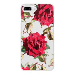 Заказать чехол для iPhone 8/8 Plus в Москве. Чехол для iPhone 8 Plus, объёмная печать Rose Low Poly vector от natulia_hatulia@yahoo.com - готовые дизайны и нанесение принтов.