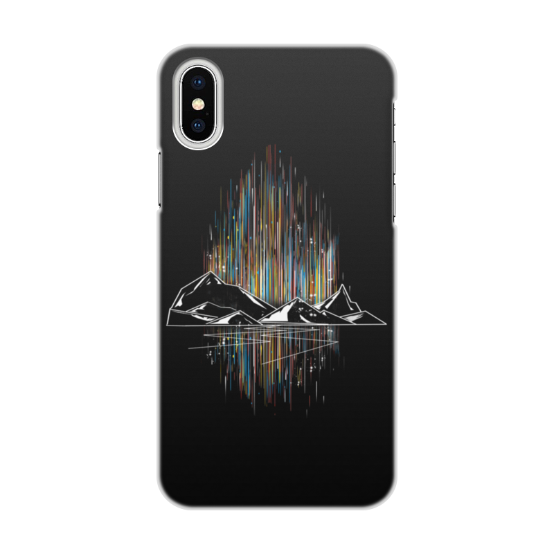 Printio Чехол для iPhone X/XS, объёмная печать Неоновые горы printio чехол для iphone 8 объёмная печать неоновые горы