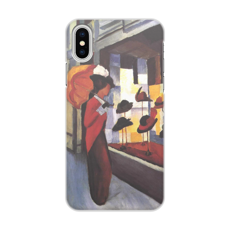 Printio Чехол для iPhone X/XS, объёмная печать Шляпный магазин (август маке)