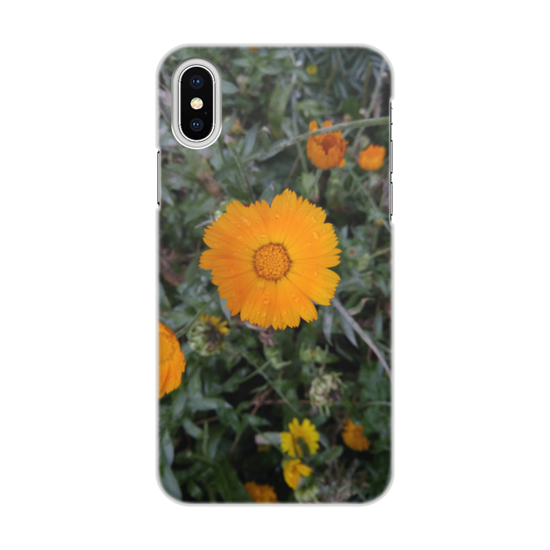 Printio Чехол для iPhone X/XS, объёмная печать Летние цветы printio чехол для iphone 6 объёмная печать чехол летние цветы