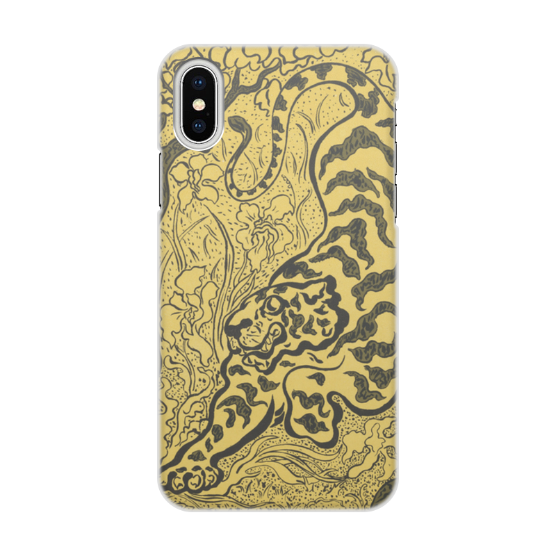 Printio Чехол для iPhone X/XS, объёмная печать Тигр в джунглях (поль-элье рансон)