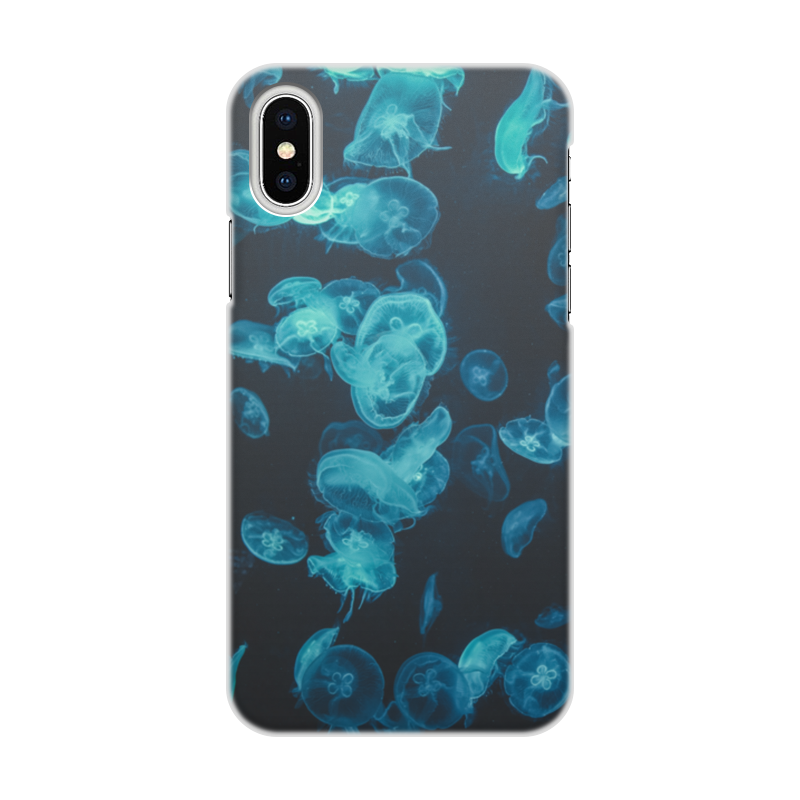 Printio Чехол для iPhone X/XS, объёмная печать Морские медузы printio чехол для iphone 7 объёмная печать морские прогулки