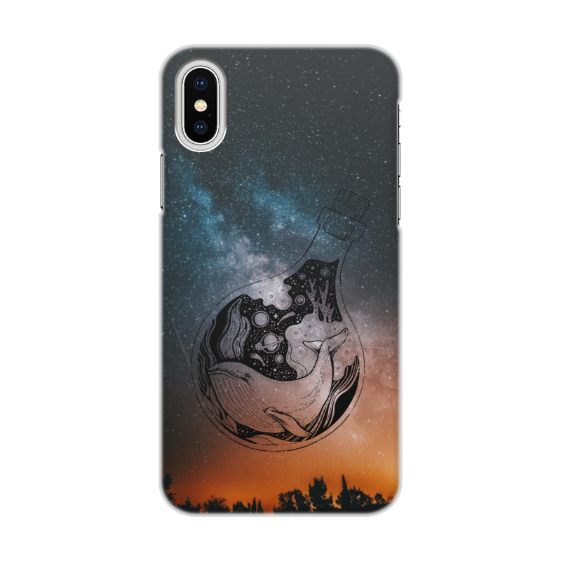 Printio Чехол для iPhone X/XS, объёмная печать Космический кит printio чехол для iphone 7 plus объёмная печать космический кит