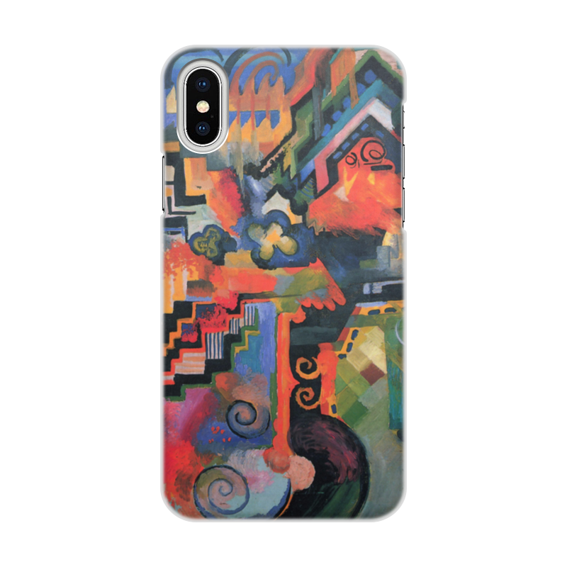 Printio Чехол для iPhone X/XS, объёмная печать Цветовая композиция (август маке)