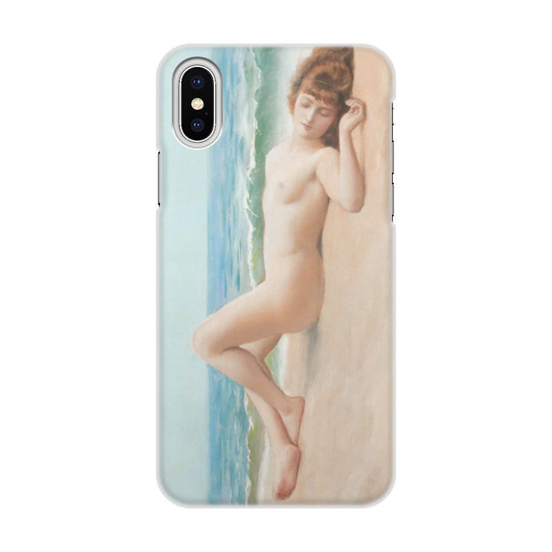 Printio Чехол для iPhone X/XS, объёмная печать Обнажённая на пляже (джон уильям годвард) printio чехол для iphone 5 5s объёмная печать обнажённая на пляже джон уильям годвард