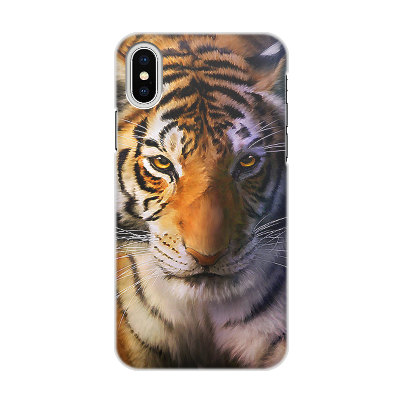 Printio Чехол для iPhone X/XS, объёмная печать Тигры. живая природа printio чехол для iphone x xs объёмная печать тигры живая природа
