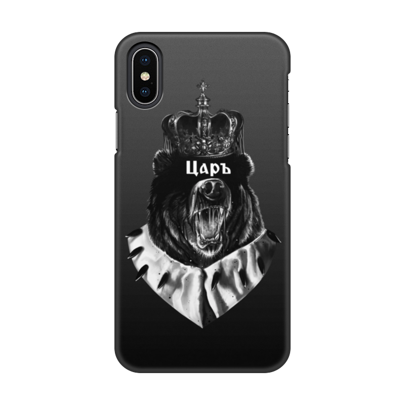 Printio Чехол для iPhone X/XS, объёмная печать Царь медведь ночь чехол x level vintage для apple iphone xs max black