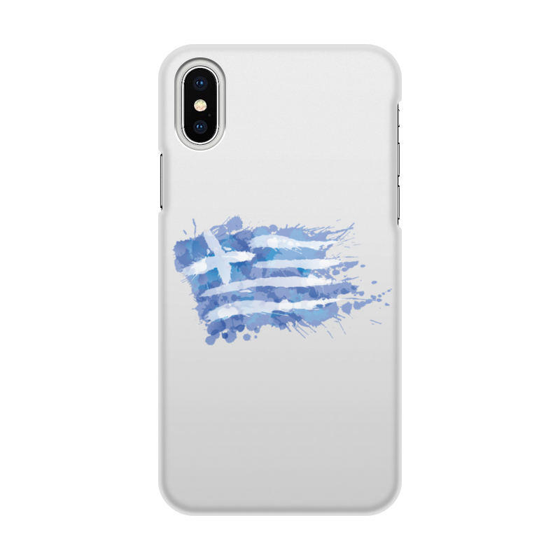 Printio Чехол для iPhone X/XS, объёмная печать Греческий флаг re paчехол накладка artcolor для apple iphone xs x с принтом сиреневые ракушки