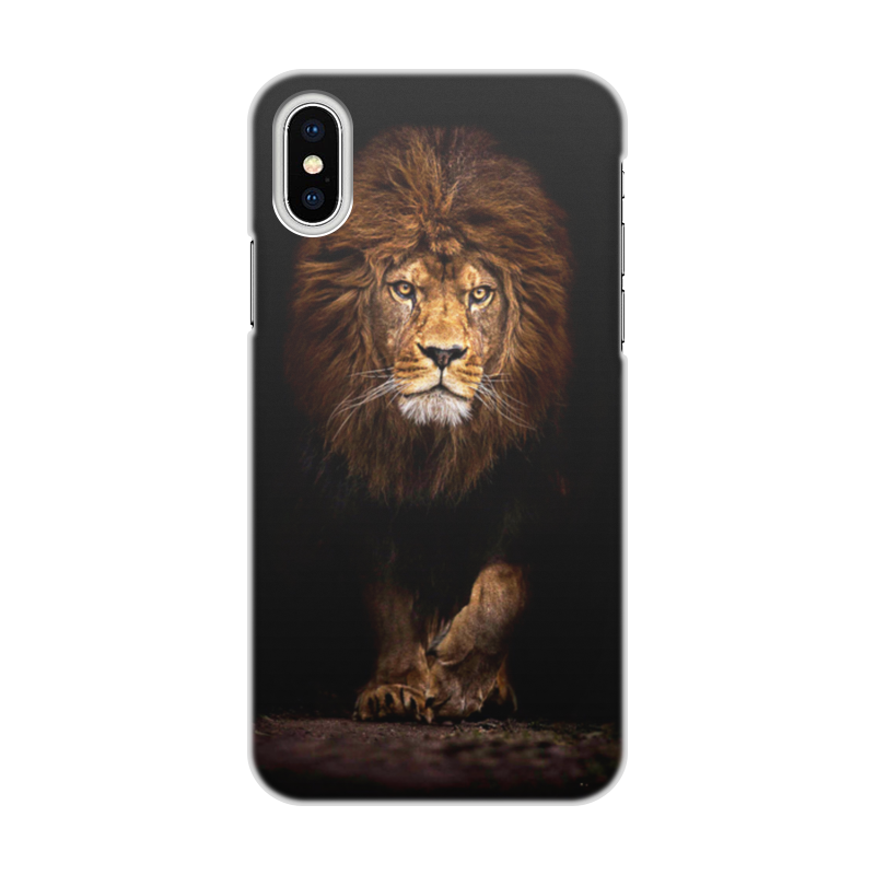Printio Чехол для iPhone X/XS, объёмная печать Лев. живая природа