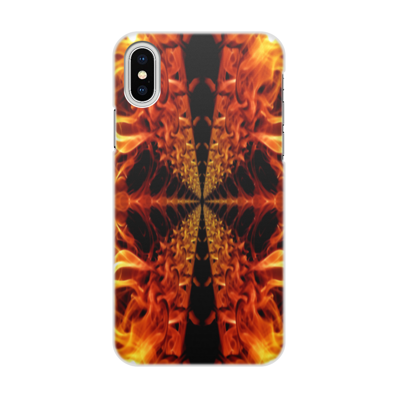 Printio Чехол для iPhone X/XS, объёмная печать Пламя