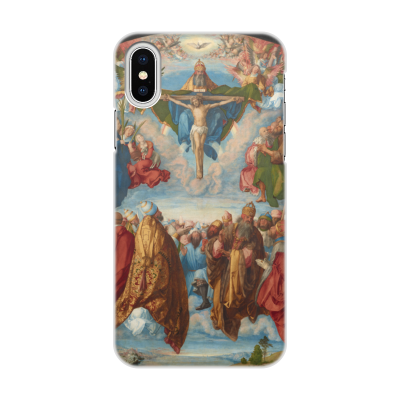 Printio Чехол для iPhone X/XS, объёмная печать Поклонение святой троице (альбрехт дюрер)