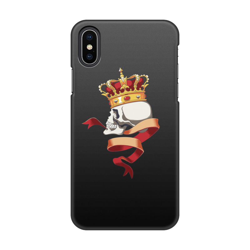 Printio Чехол для iPhone X/XS, объёмная печать Череп в короне printio чехол для iphone x xs объёмная печать череп 02