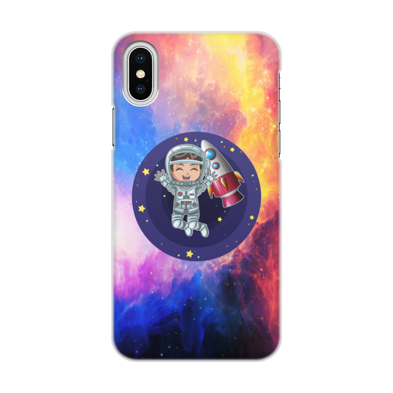 Printio Чехол для iPhone X/XS, объёмная печать Космонавт printio чехол для iphone x xs объёмная печать космонавт на луне