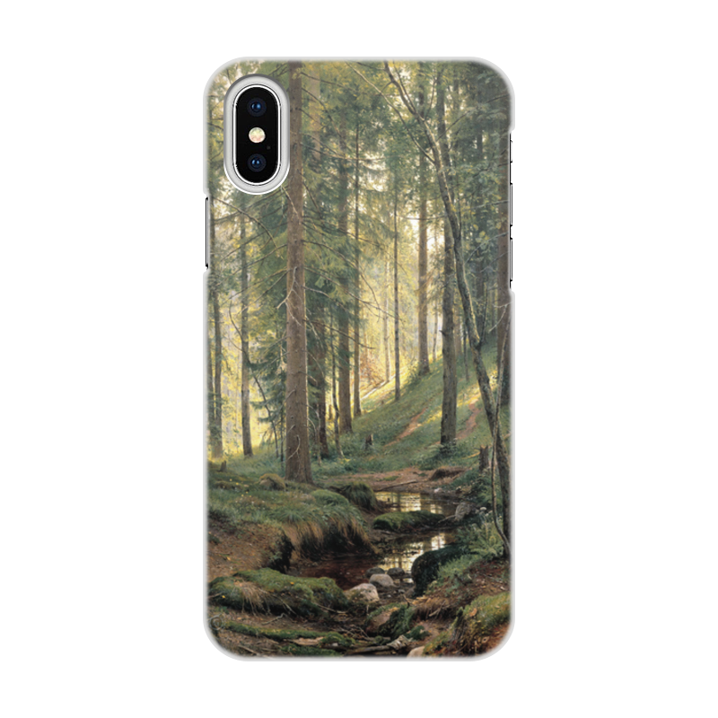 орлова елизавета иван иванович шишкин Printio Чехол для iPhone X/XS, объёмная печать Ручей в лесу (иван шишкин)