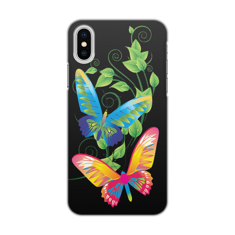 Printio Чехол для iPhone X/XS, объёмная печать Бабочки фэнтези printio чехол для iphone 8 объёмная печать бабочки фэнтези