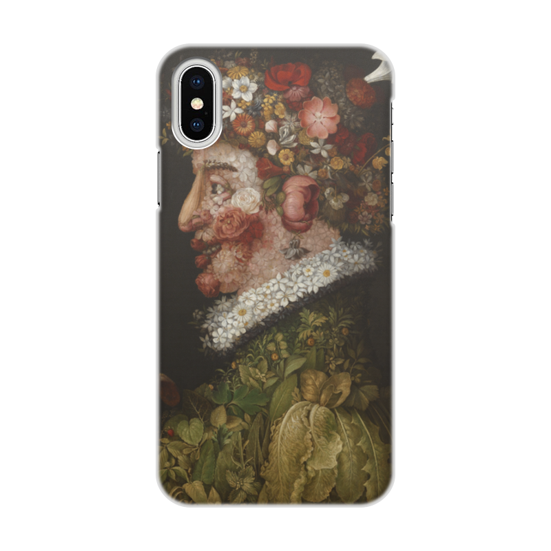Printio Чехол для iPhone X/XS, объёмная печать Весна (джузеппе арчимбольдо) printio чехол для iphone 8 объёмная печать джузеппе арчимбольдо автопортрет 1575 года