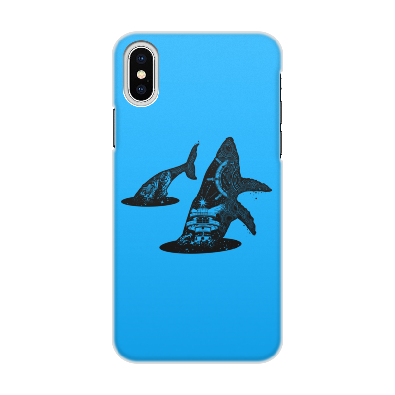 Printio Чехол для iPhone X/XS, объёмная печать Кит и море printio чехол для iphone 8 объёмная печать кит и море