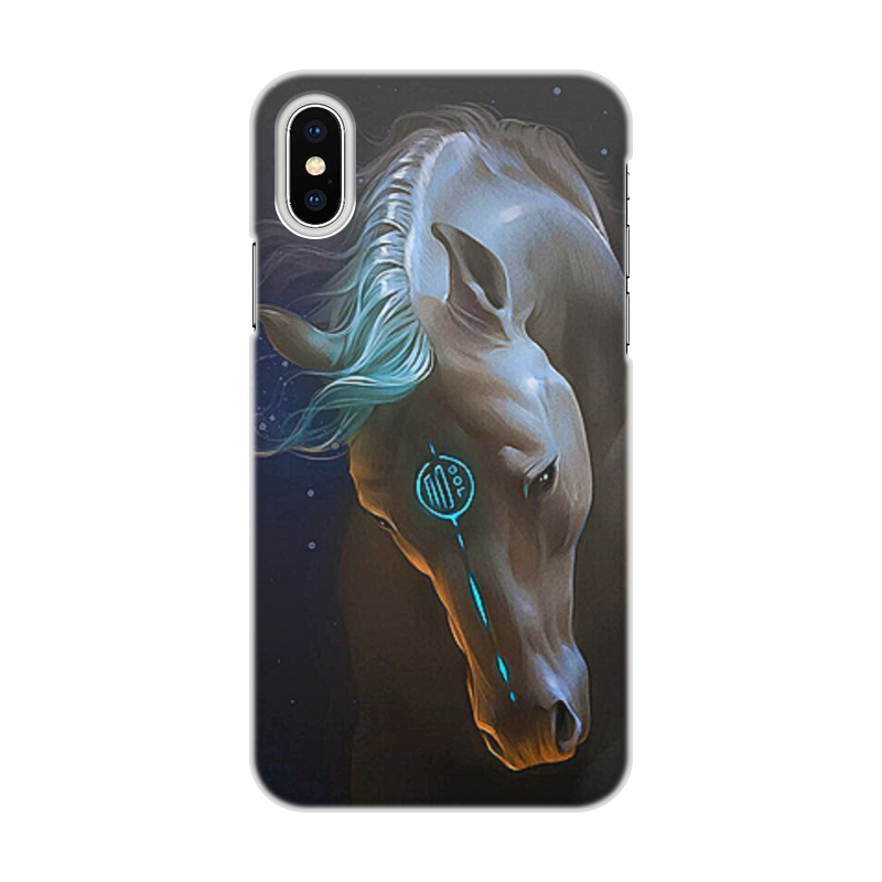 Printio Чехол для iPhone X/XS, объёмная печать Животные фэнтези. лошади
