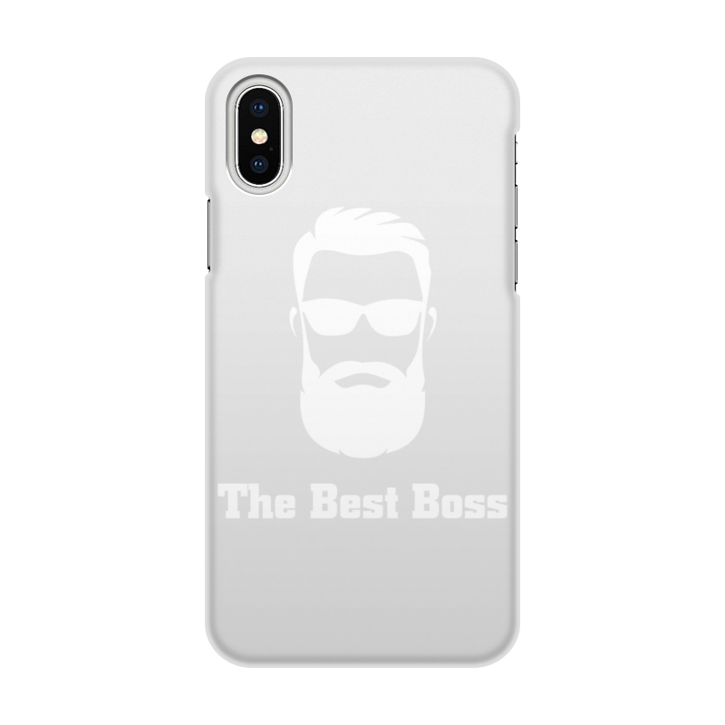 Printio Чехол для iPhone X/XS, объёмная печать The best boss with beard printio чехол для iphone x xs объёмная печать мексиканский праздник
