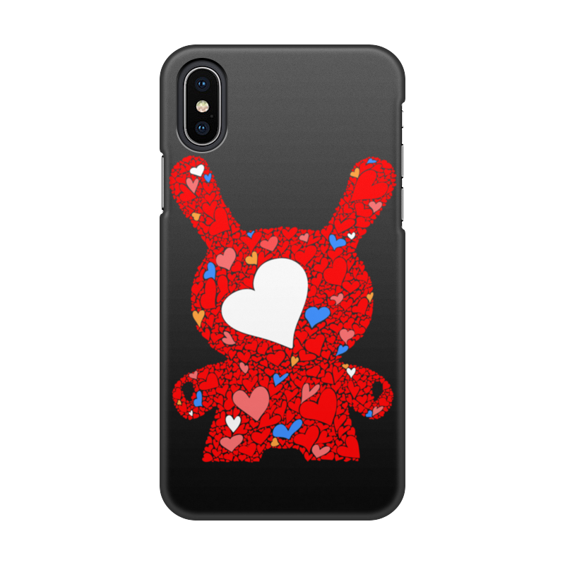 Printio Чехол для iPhone X/XS, объёмная печать Сердечный заяц данни 2 printio чехол для iphone x xs объёмная печать доренко любить россию