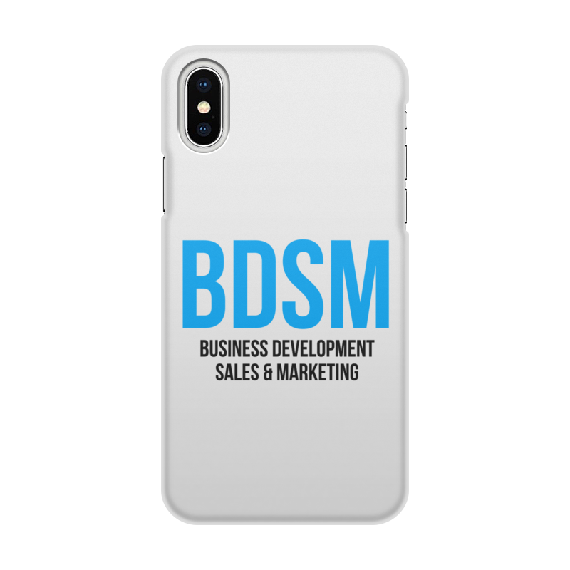 Printio Чехол для iPhone X/XS, объёмная печать Bdsm - business development, sales & marketing printio чехол для iphone x xs объёмная печать близнецы душа компании