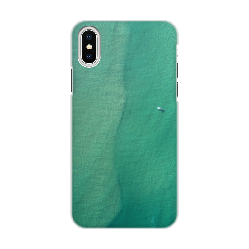 Printio Чехол для iPhone X/XS, объёмная печать Лодка в море printio чехол для iphone x xs объёмная печать кит и море