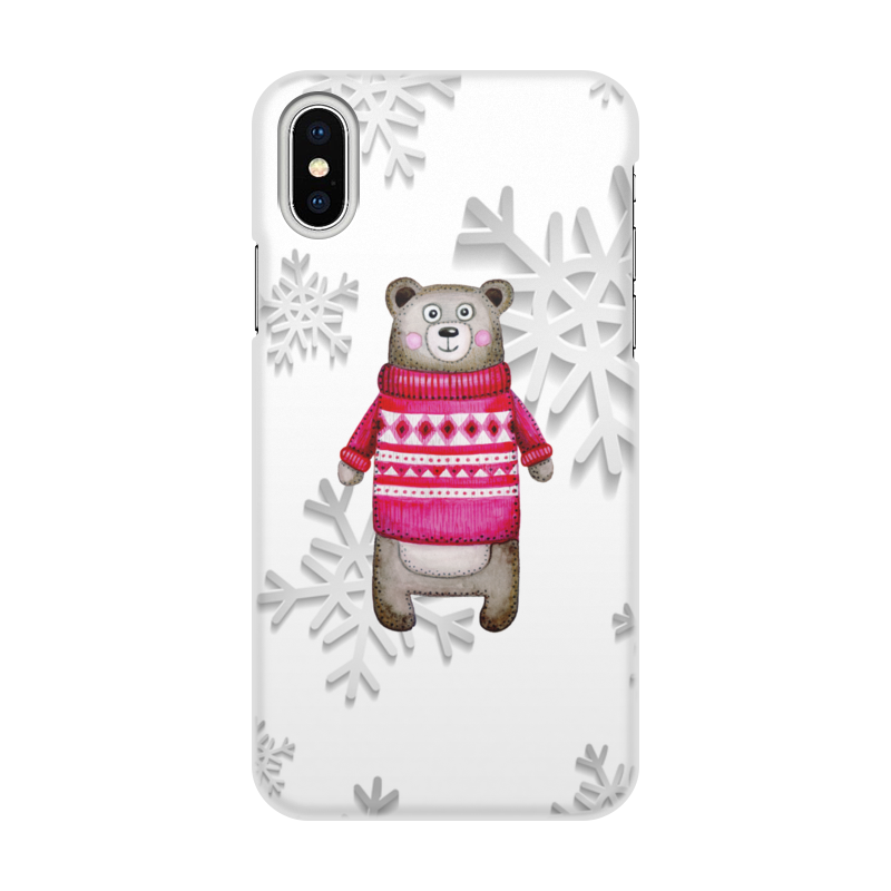 Printio Чехол для iPhone X/XS, объёмная печать Медведь printio чехол для iphone x xs объёмная печать медведь символика