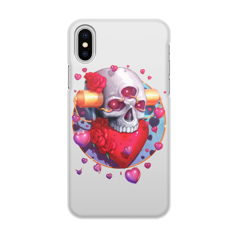 Printio Чехол для iPhone X/XS, объёмная печать Heart skull printio чехол для iphone x xs объёмная печать фанни дог