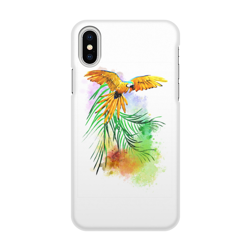 Printio Чехол для iPhone X/XS, объёмная печать Попугай на ветке. printio чехол для iphone 7 plus объёмная печать попугай на ветке