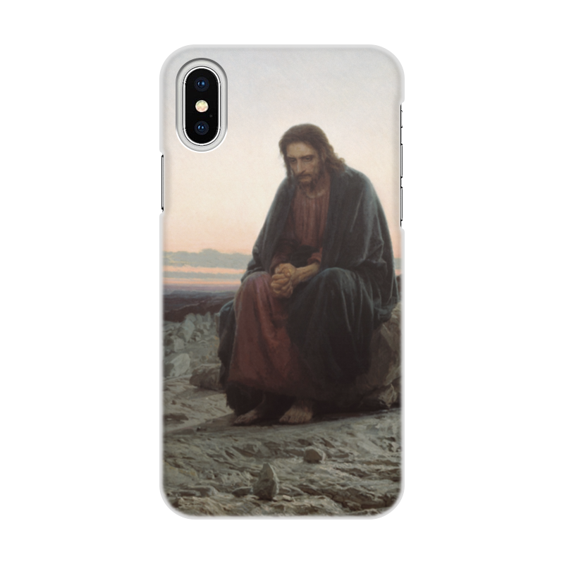 Printio Чехол для iPhone X/XS, объёмная печать Христос в пустыне (картина крамского) printio значок христос в пустыне картина крамского