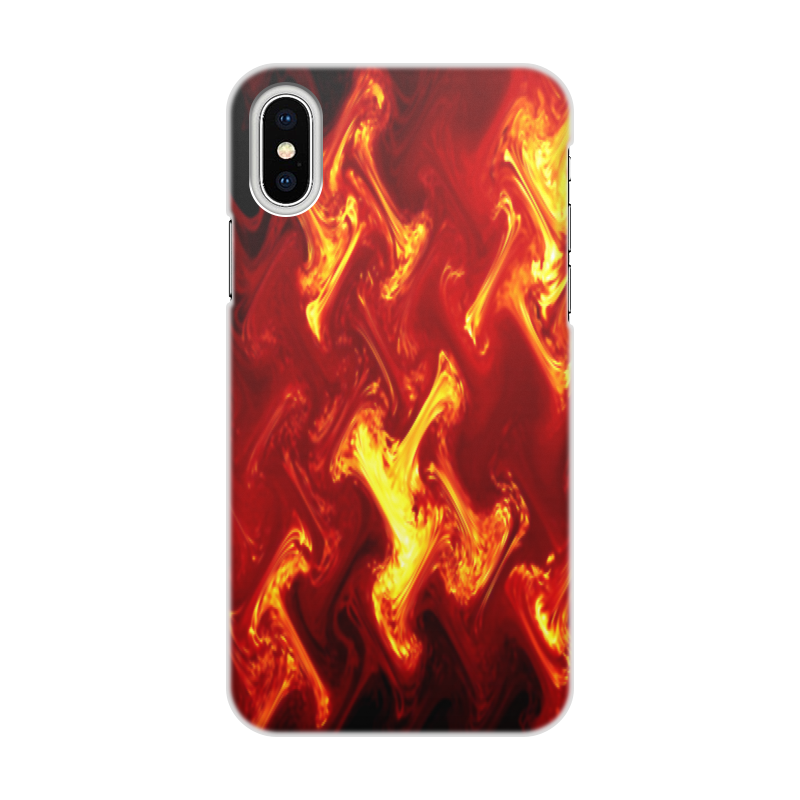 Printio Чехол для iPhone X/XS, объёмная печать Огненный узор printio чехол для iphone 8 объёмная печать огненный узор