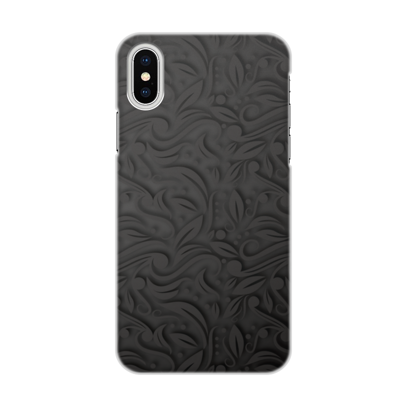 Printio Чехол для iPhone X/XS, объёмная печать Чёрный printio чехол для iphone 7 объёмная печать цветочный узор гильош красно сиреневый