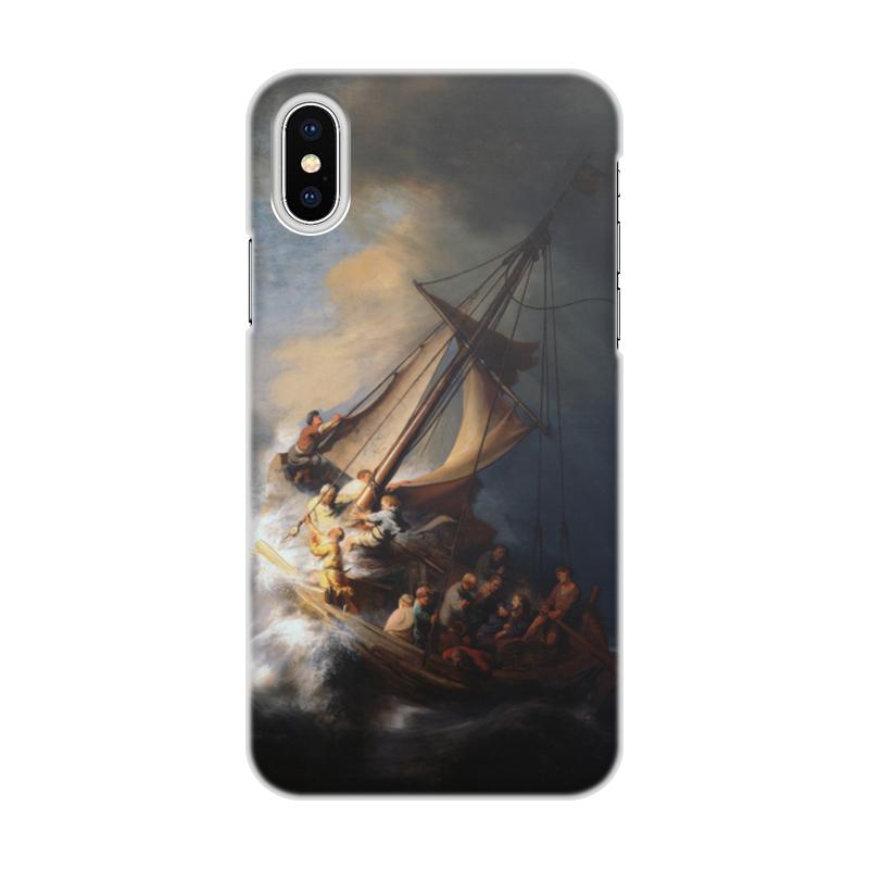 Printio Чехол для iPhone X/XS, объёмная печать Христос во время шторма на море галилейском printio сумка с полной запечаткой христос во время шторма на море галилейском