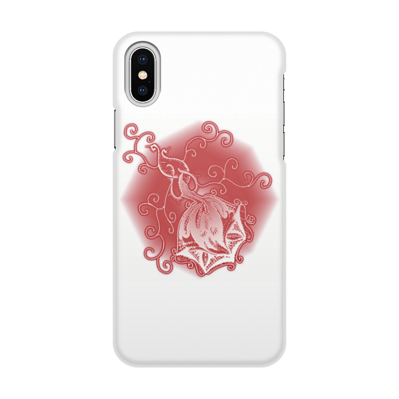 Printio Чехол для iPhone X/XS, объёмная печать Ажурная роза