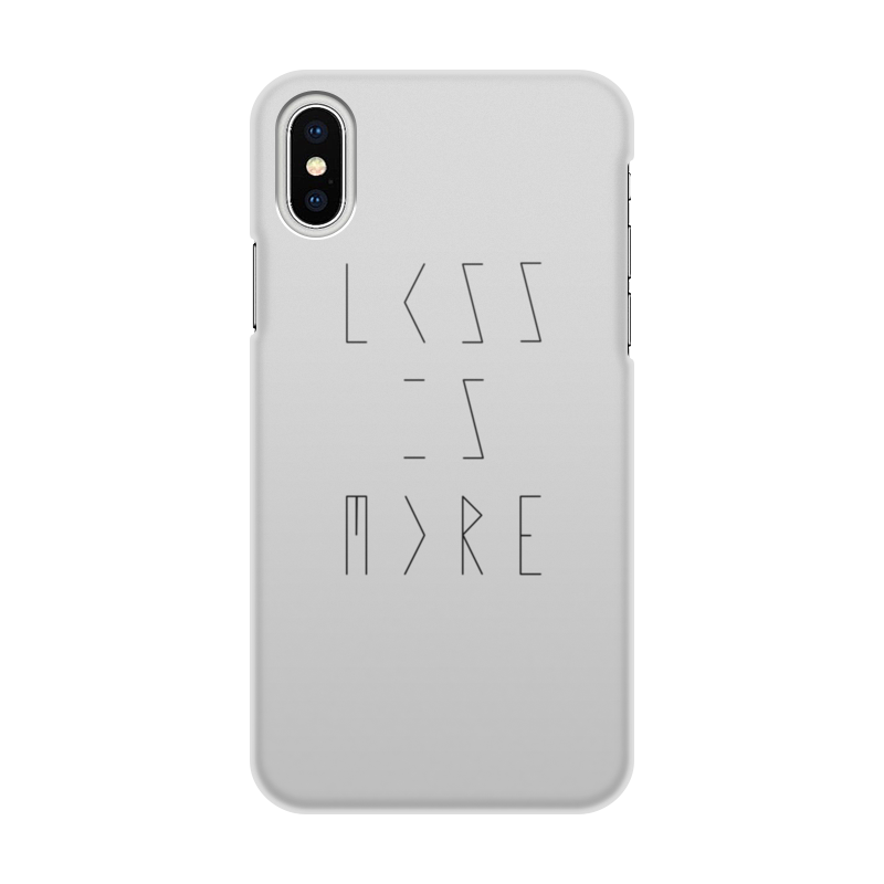 Printio Чехол для iPhone X/XS, объёмная печать Less is more