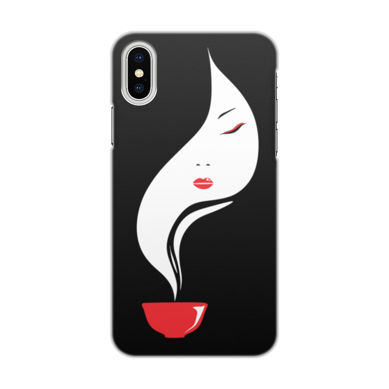 Printio Чехол для iPhone X/XS, объёмная печать Дымное лицо printio чехол для iphone x xs объёмная печать красивая девушка с чашкой кофе