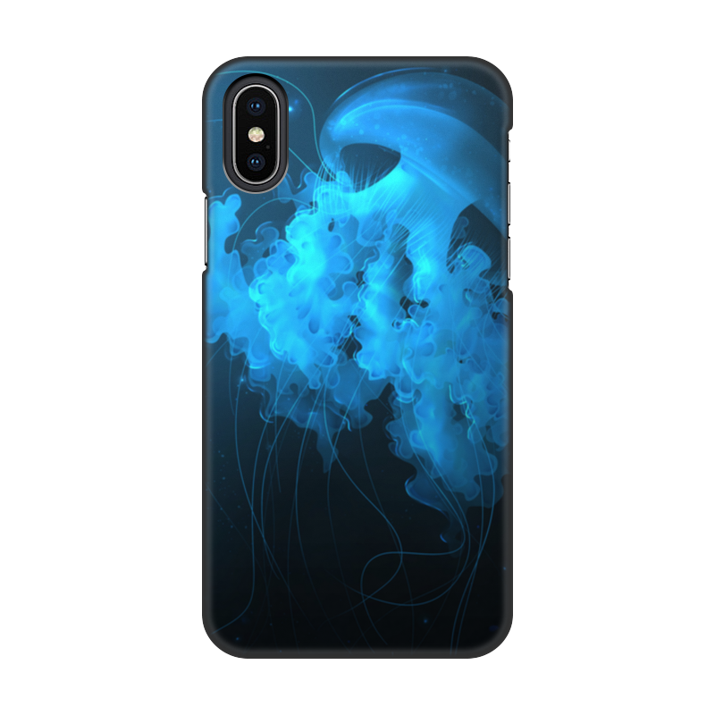 Printio Чехол для iPhone X/XS, объёмная печать Jellyfish printio чехол для iphone x xs объёмная печать бескрайнее море