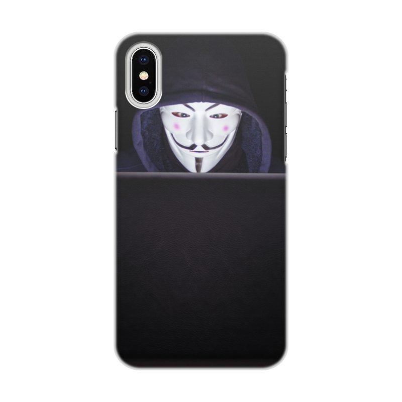 Printio Чехол для iPhone X/XS, объёмная печать Anonymous