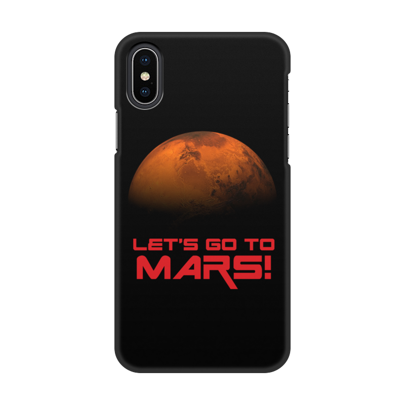 Printio Чехол для iPhone X/XS, объёмная печать Let's go to mars! печенье mars soft
