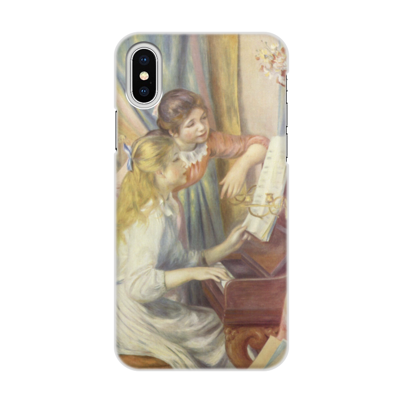 Printio Чехол для iPhone X/XS, объёмная печать Девушки за фортепьяно (картина ренуара) printio сумка с полной запечаткой девушки за фортепьяно картина ренуара