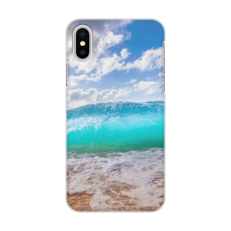 Printio Чехол для iPhone X/XS, объёмная печать Sea wave printio чехол для iphone x xs объёмная печать морской пляж