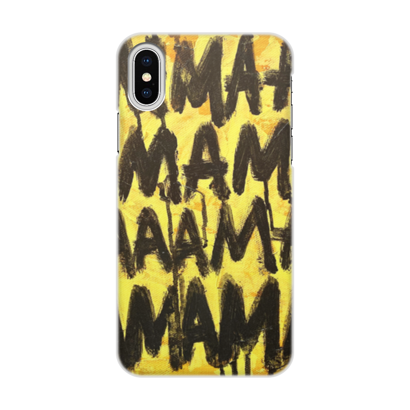 Printio Чехол для iPhone X/XS, объёмная печать Мама - мамочка
